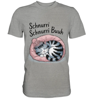 Schnurri Schnurri Buh - Schlafende Katze im rosa Bett - Premium Shirt Bright Lights Arts