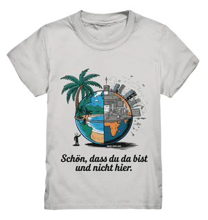 Schön, dass du da bist und nicht hier - Natur vs. Stadt - Kids Premium Shirt Bright Lights Arts