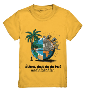 Schön, dass du da bist und nicht hier - Natur vs. Stadt - Kids Premium Shirt Bright Lights Arts