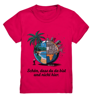 Schön, dass du da bist und nicht hier - Natur vs. Stadt - Kids Premium Shirt Bright Lights Arts