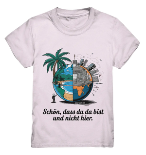 Schön, dass du da bist und nicht hier - Natur vs. Stadt - Kids Premium Shirt Bright Lights Arts