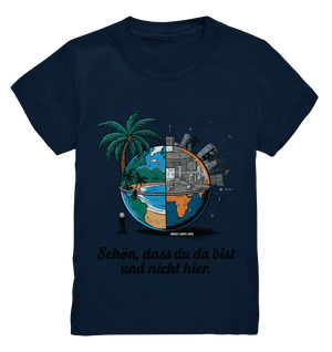Schön, dass du da bist und nicht hier - Natur vs. Stadt - Kids Premium Shirt Bright Lights Arts