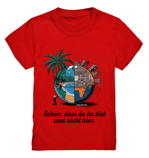 Schön, dass du da bist und nicht hier - Natur vs. Stadt - Kids Premium Shirt Bright Lights Arts