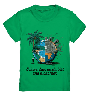 Schön, dass du da bist und nicht hier - Natur vs. Stadt - Kids Premium Shirt Bright Lights Arts