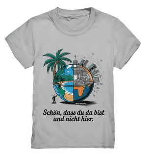 Schön, dass du da bist und nicht hier - Natur vs. Stadt - Kids Premium Shirt Bright Lights Arts