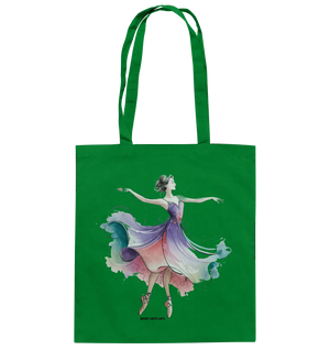 Schwebende Anmut – Tänzerin im Aquarellstil - Baumwolltasche Bright Lights Arts