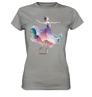Schwebende Anmut – Tänzerin im Aquarellstil - Ladies Premium Shirt Bright Lights Arts