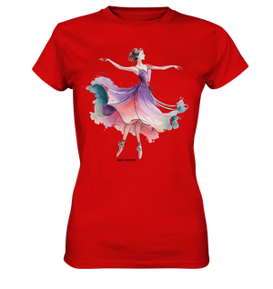 Schwebende Anmut – Tänzerin im Aquarellstil - Ladies Premium Shirt Bright Lights Arts