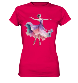 Schwebende Anmut – Tänzerin im Aquarellstil - Ladies Premium Shirt Bright Lights Arts