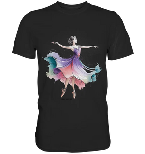 Schwebende Anmut – Tänzerin im Aquarellstil - Premium Shirt Bright Lights Arts