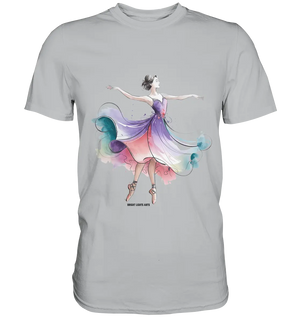 Schwebende Anmut – Tänzerin im Aquarellstil - Premium Shirt Bright Lights Arts