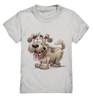 Shaggy Dog Surprise – Ausdrucksstarke & fröhliche Hundeillustration - Kids Premium Shirt Bright Lights Arts