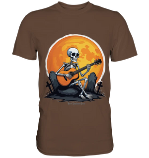 Skeleton Serenade - Premium Shirt Bright Lights Arts