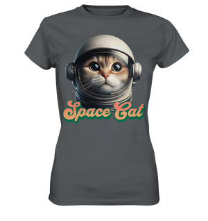 Space Cat Mission - Ladies Premium Shirt Bright Lights Arts