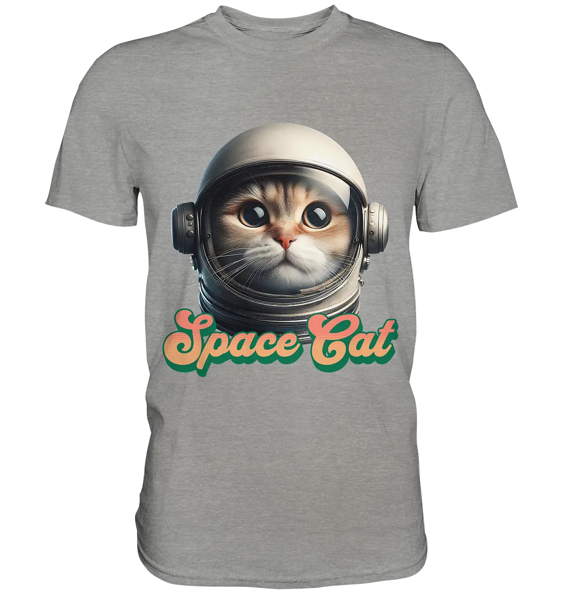 Space Cat Mission - Premium Shirt Bright Lights Arts