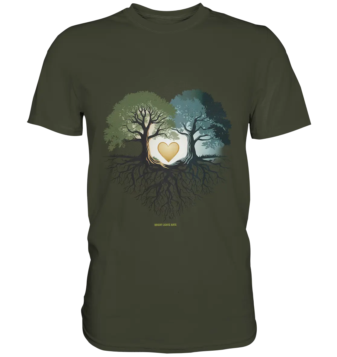 Starke Verbindung: Verwurzelte Liebe und Einheit - Premium Shirt Bright Lights Arts