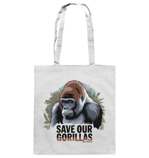Starker Gorilla – Für den Schutz der Natur - Baumwolltasche Bright Lights Arts