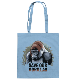 Starker Gorilla – Für den Schutz der Natur - Baumwolltasche Bright Lights Arts
