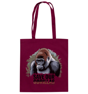 Starker Gorilla – Für den Schutz der Natur - Baumwolltasche Bright Lights Arts