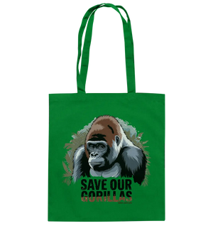 Starker Gorilla – Für den Schutz der Natur - Baumwolltasche Bright Lights Arts