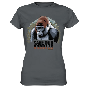 Starker Gorilla – Für den Schutz der Natur - Ladies Premium Shirt Bright Lights Arts
