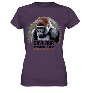 Starker Gorilla – Für den Schutz der Natur - Ladies Premium Shirt Bright Lights Arts
