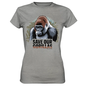 Starker Gorilla – Für den Schutz der Natur - Ladies Premium Shirt Bright Lights Arts