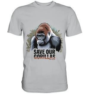 Starker Gorilla – Für den Schutz der Natur - Premium Shirt Bright Lights Arts