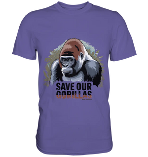 Starker Gorilla – Für den Schutz der Natur - Premium Shirt Bright Lights Arts