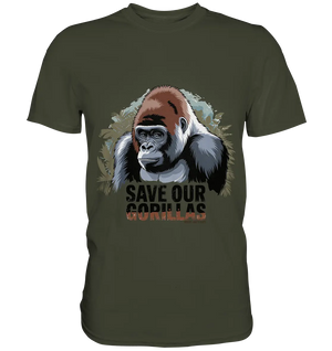 Starker Gorilla – Für den Schutz der Natur - Premium Shirt Bright Lights Arts