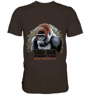 Starker Gorilla – Für den Schutz der Natur - Premium Shirt Bright Lights Arts