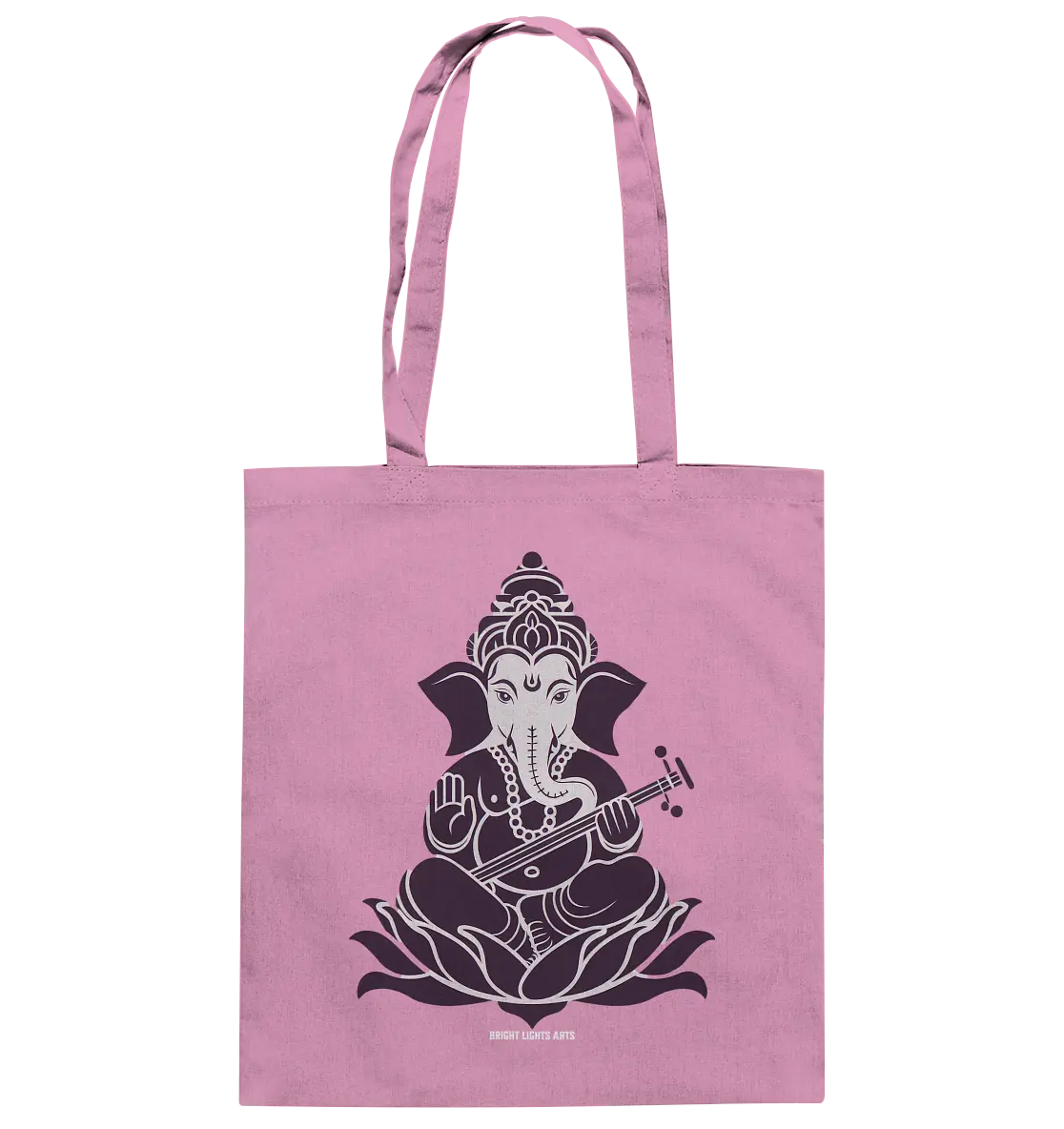 Stilisierte Ganesha-Meditation – Göttliche Harmonie - Baumwolltasche Bright Lights Arts
