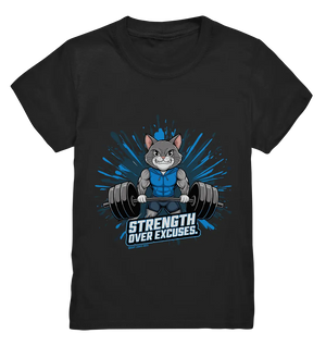 Strength Over Excuses - Fitness & Katzenpower - Kids Premium Shirt Bright Lights Arts