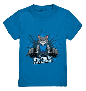 Strength Over Excuses - Fitness & Katzenpower - Kids Premium Shirt Bright Lights Arts