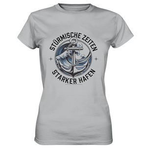 Stürmische Zeiten - Starker Hafen - Ladies Premium Shirt Bright Lights Arts