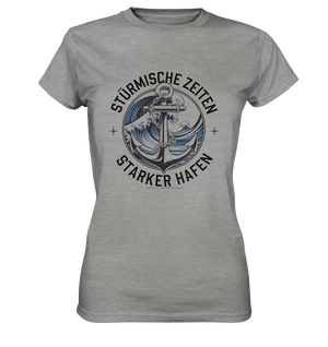 Stürmische Zeiten - Starker Hafen - Ladies Premium Shirt Bright Lights Arts