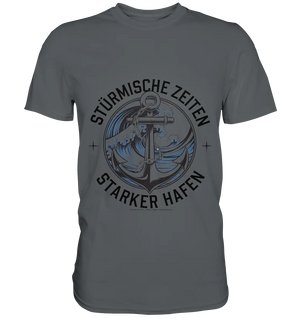 Stürmische Zeiten - Starker Hafen - Premium Shirt Bright Lights Arts