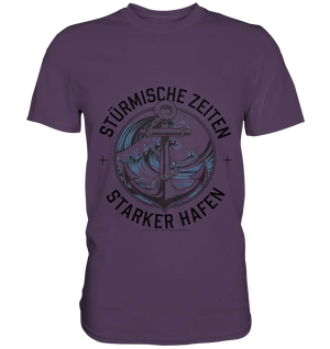 Stürmische Zeiten - Starker Hafen - Premium Shirt Bright Lights Arts