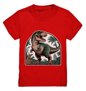 T-Rex in the Jungle - Kids Premium Shirt Bright Lights Arts