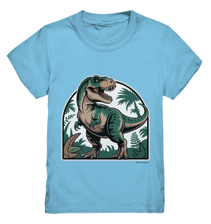 T-Rex in the Jungle - Kids Premium Shirt Bright Lights Arts