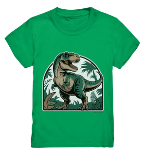 T-Rex in the Jungle - Kids Premium Shirt Bright Lights Arts