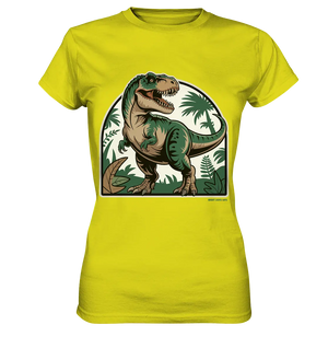 T-Rex in the Jungle - Ladies Premium Shirt Bright Lights Arts