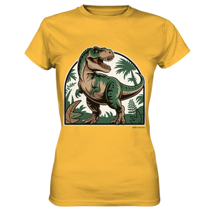 T-Rex in the Jungle - Ladies Premium Shirt Bright Lights Arts