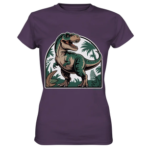 T-Rex in the Jungle - Ladies Premium Shirt Bright Lights Arts