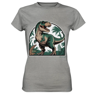 T-Rex in the Jungle - Ladies Premium Shirt Bright Lights Arts