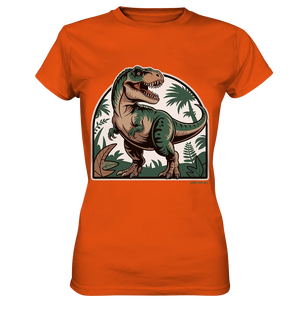 T-Rex in the Jungle - Ladies Premium Shirt Bright Lights Arts