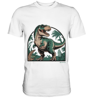 T-Rex in the Jungle - Premium Shirt Bright Lights Arts