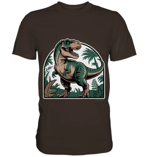 T-Rex in the Jungle - Premium Shirt Bright Lights Arts