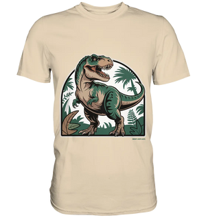 T-Rex in the Jungle - Premium Shirt Bright Lights Arts