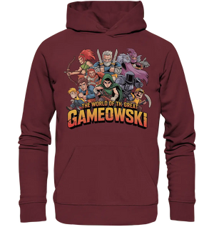 The Great Gameowski – Comic - Gaming - Abenteuer in epischer Farbwelt - Organic Hoodie - Bright Lights Arts